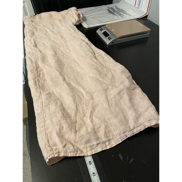 Cadenza Italy Womans Knee Length Size XL Pink Linen Relaxed Lagenlook READ - Picture 7 of 8